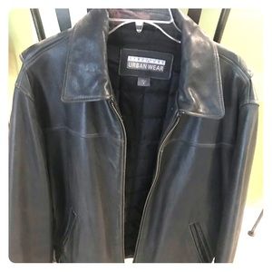 Leather biker jacket